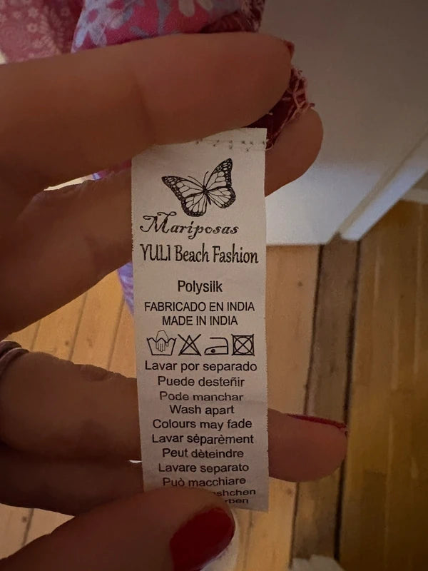 Bohoklänning rödmönstrad