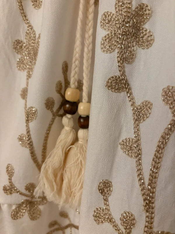 Bianca Kort Klänning beige – Lula Natura