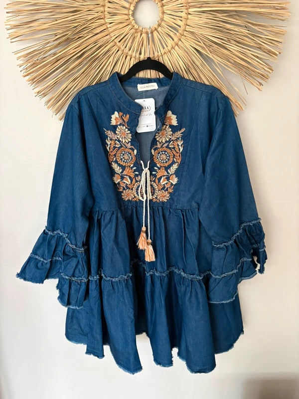 Lula Natura Boho Jeansklänning