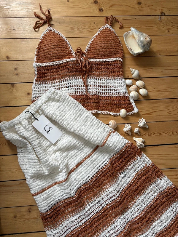 Somrigt Set – Linne & Kjol